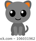Cute Cat Kawaii Chibi Cartoon Style 106031962
