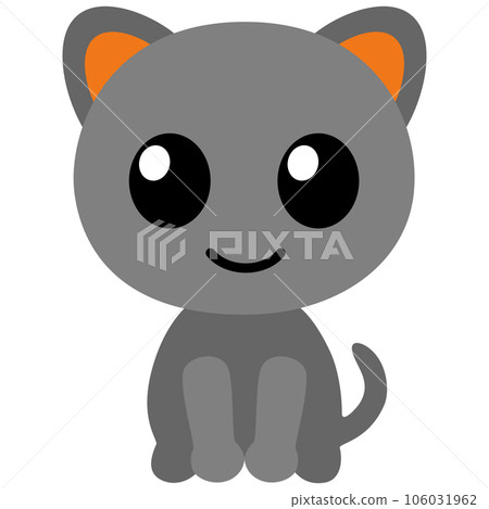 Cute Cat Kawaii Chibi Cartoon Style 106031962