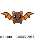 Lovely Bat Kawaii Chibi Cartoon Style 106031964