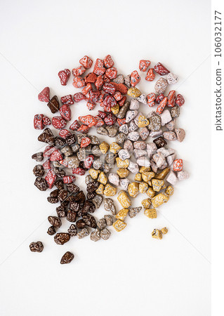 Chocolate candy pebbles. Yummy sweets collection. 106032177