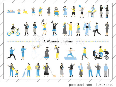 A woman's life life stage material collection A woman's life life stage material collection 106032240