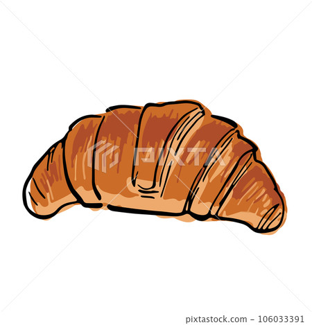 羊角麵包手繪插畫 羊角麵包手繪插畫 106033391
