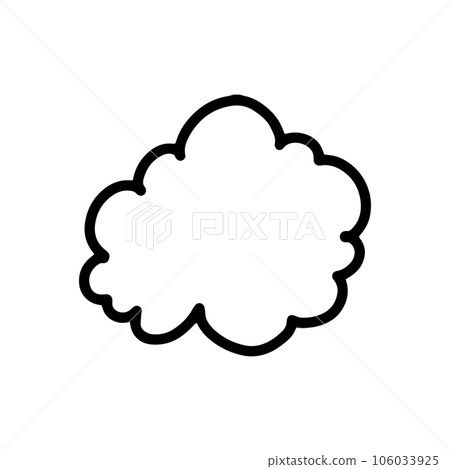 Fluffy speech bubble simple illustration bubble/cloud icon 106033925