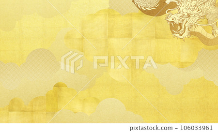 金葉和龍背景 106033961