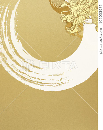 gold leaf and dragon background 106033985