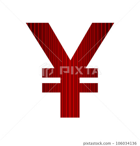 Yen icon on white. Yen icon on white. 106034136