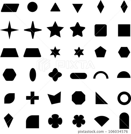 Primitive shape, basic shape collection Primitive shape, basic shape collection 106034576