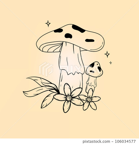Poisonous mushrooms Vector illustration drawn by hand, family of inedible mushrooms Dangerous mushrooms, toadstool, fly agaric, white toadstool, family of mushrooms isolated background Poisonous mushrooms Vector illustration drawn by hand, family of inedible mushrooms Dangerous mushrooms, toadstool, fly agaric, white toadstool, family of mushrooms isolated background 106034577