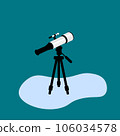 telescope illustration vector, flat vector 106034578