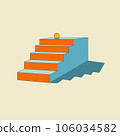 Stairs icon in flat style. Vector illustration. Eps 10. 106034582