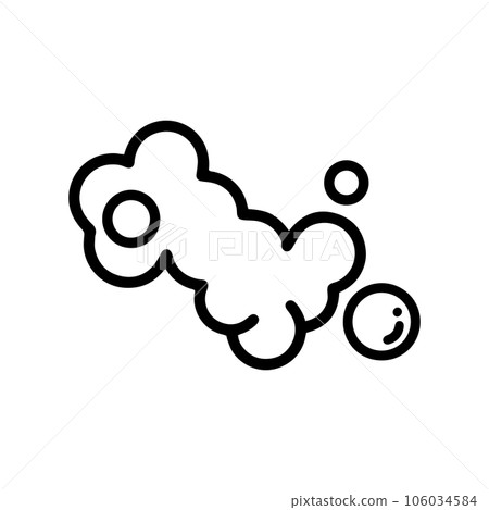 Simple illustration icon of bubbling bubbles Simple illustration icon of bubbling bubbles 106034584