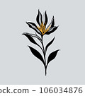 lily of the valley , lily flower aesthetic, vector illustration 106034876