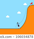 Business progress or career path, step to reach target or business goal 106034878