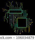 circuit board illustration vector, computer technology 106034879