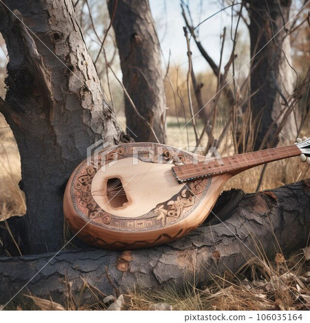 kobza a folk instrument of the Chumaks.... - Stock Illustration ...