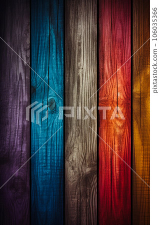 Colorful background of wood grain in minimal style, Generative AI 106035366