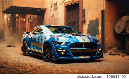 Ford Mustang Shelby GT500 American Muscle Car, generative AI Ford Mustang Shelby GT500 American Muscle Car, generative AI 106035492