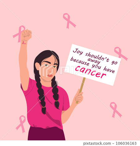 Indian woman fighting with breast cancer. Indian woman fighting with breast cancer. 106036163