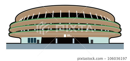 National stadium illustration 106036197