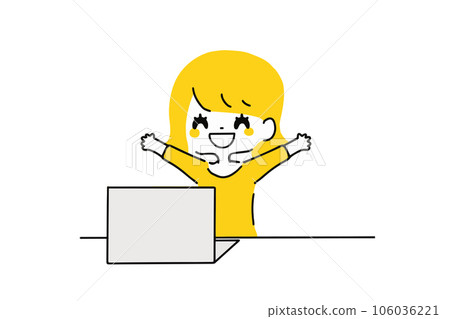 girl happy after work 106036221