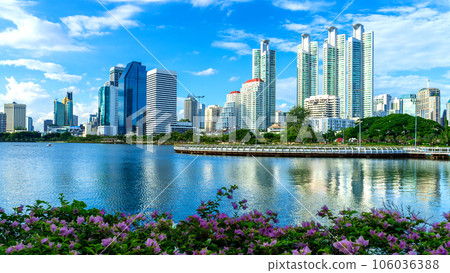 Bangkok city - Cityscape downtown Business district urban area ,reflection landscape Bangkok Thailand Bangkok city - Cityscape downtown Business district urban area ,reflection landscape Bangkok Thailand 106036388