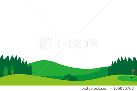 Golf course illustration background frame Golf course illustration background frame 106036708
