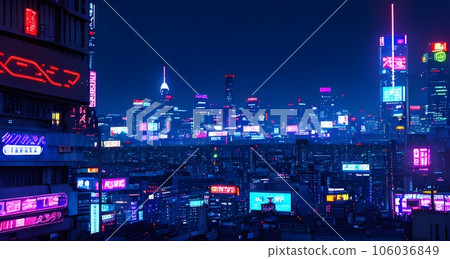 賽博朋克插畫《AI生成圖像》 賽博朋克插畫《AI生成圖像》 106036849