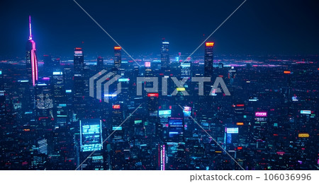 賽博朋克插畫《AI生成圖像》 106036996