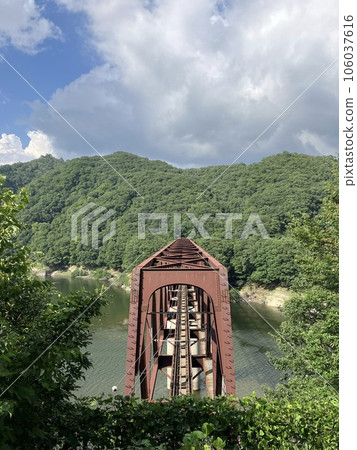 Yunishigawa Onsen Station_Nikko City, Tochigi Prefecture_Yagan Railway Aizu Kinugawa Line_Yunishigawa Bridge Yunishigawa Onsen Station_Nikko City, Tochigi Prefecture_Yagan Railway Aizu Kinugawa Line_Yunishigawa Bridge 106037616
