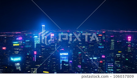 賽博朋克插畫《AI生成圖像》 賽博朋克插畫《AI生成圖像》 106037809