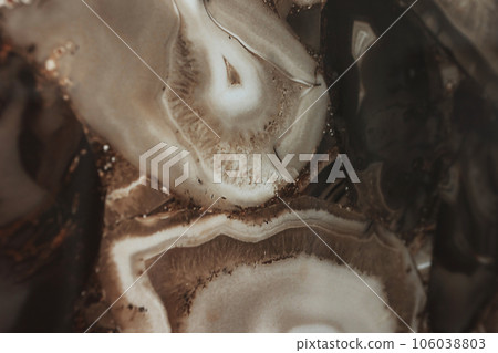 Marble background is brown. Various geometric shapes on background.Flat lay. Top view. Copy space. Marble background is brown. Various geometric shapes on background.Flat lay. Top view. Copy space. 106038803