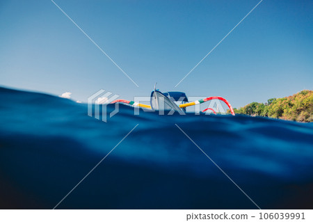 Tradition fishing boat in ocean at Bali, Indonesia Tradition fishing boat in ocean at Bali, Indonesia 106039991