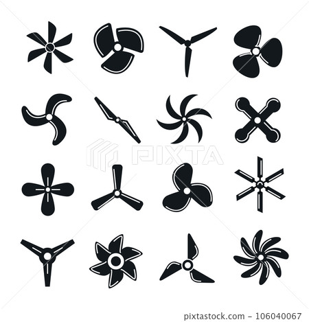 Vector screw fan prop tyrbine blade motor. Rotor shape boat air propeller symbol industry cooler Vector screw fan prop tyrbine blade motor. Rotor shape boat air propeller symbol industry cooler 106040067