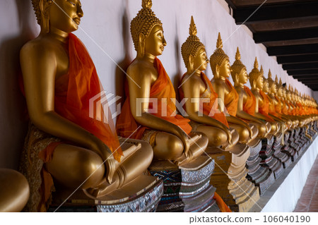 Buddha statue at Wat Phut Thai Sawan Temple in Ayutthaya, Thailand 106040190