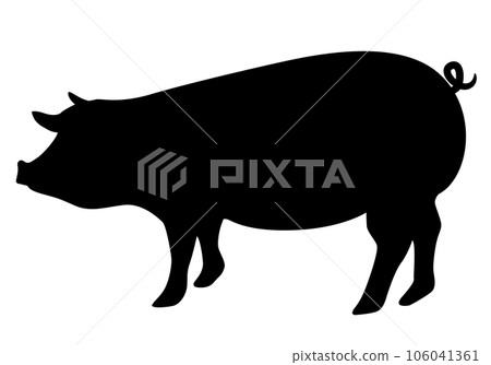 Pig silhouette (livestock) Pig silhouette (livestock) 106041361
