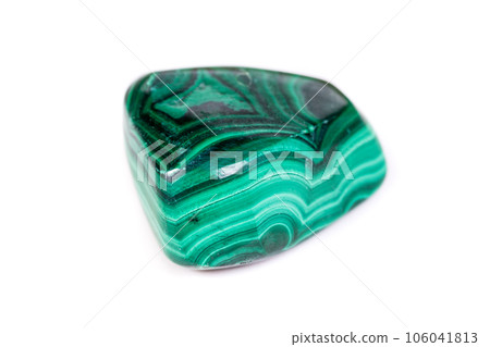 Macro mineral stone malachite on white background Macro mineral stone malachite on white background 106041813