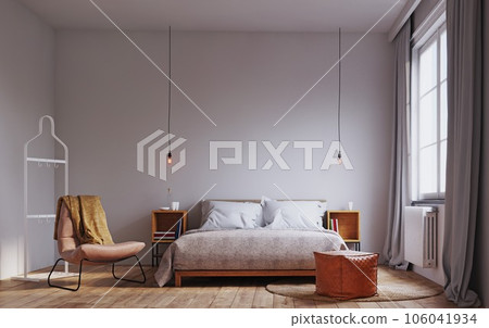 Modern bedroom interior. 106041934