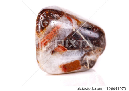 Macro mineral stone jasper on a white background 106041973