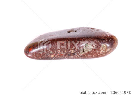 Macro mineral stone jasper on a white background 106041978