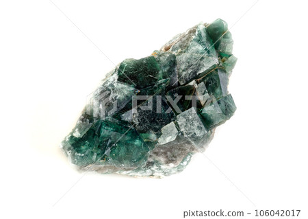 Macro mineral stone Fluorite on a white background Macro mineral stone Fluorite on a white background 106042017