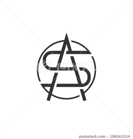 Initial monogram letter sa logo design vector 106042034