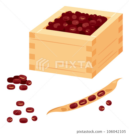 豆莢中的紅豆和馬蘇中的紅豆 106042105