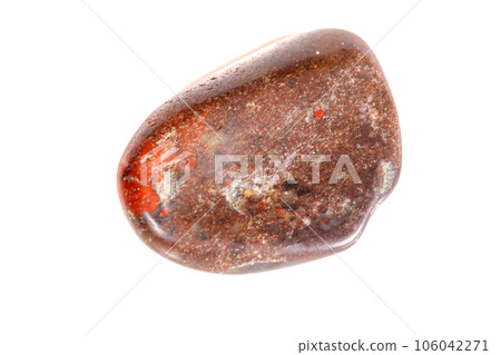 Macro mineral stone jasper on a white background 106042271