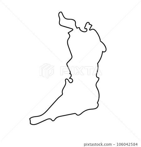 簡單的大阪府地圖圖標。向量。 106042584