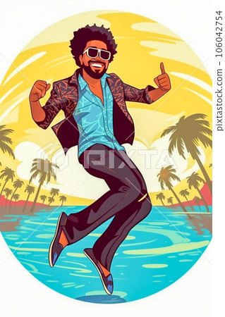 Attractive man enjoying the beach Attractive man enjoying the beach 106042754