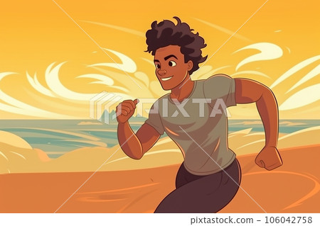 Man enjoying the beach Man enjoying the beach 106042758