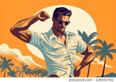 Man enjoying the beach Man enjoying the beach 106042760
