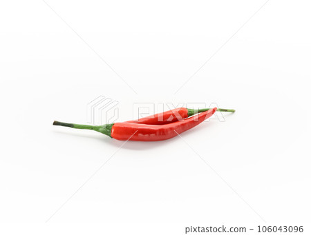 chili pepper placed on a white background. 106043096