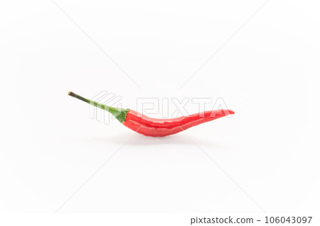 chili pepper placed on a white background. 106043097