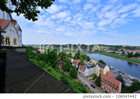 Cityscape of Meissen seen from Albrecht Castle / Meissen, Germany 106043442